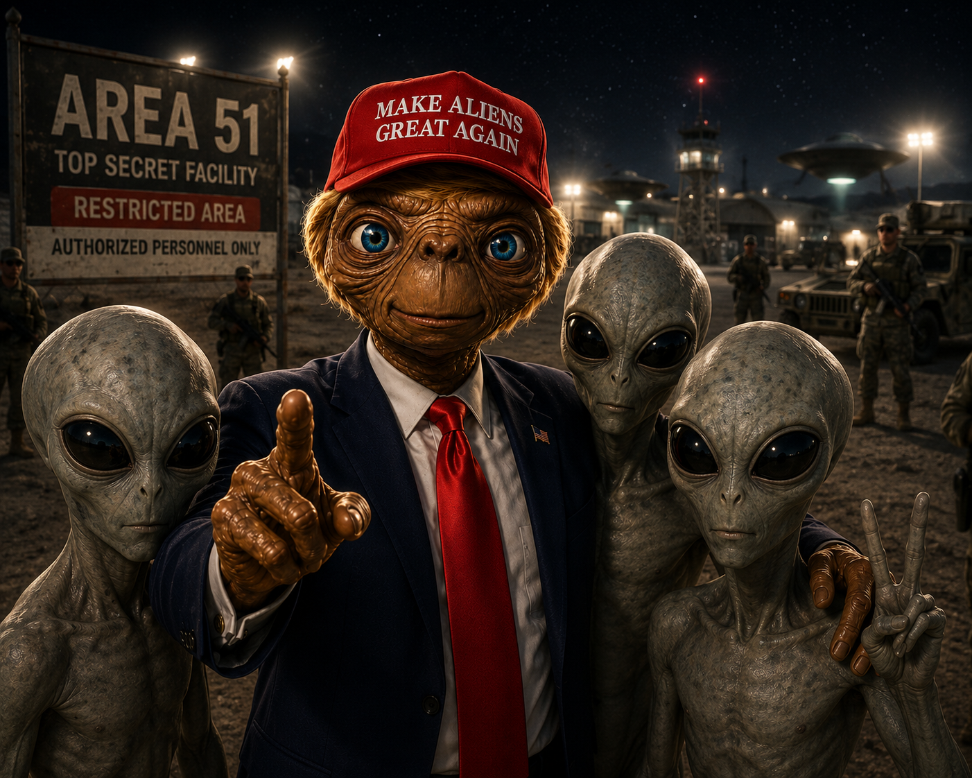Donalien opens Area 51: 'Nothing to hide here, folks'